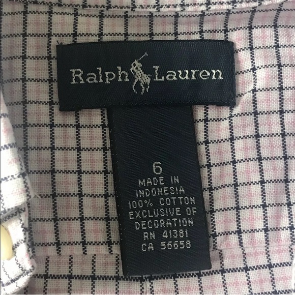 Ralph Lauren Boys Plaid Shirt, Pink, Size 6 - Picture 10 of 11